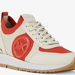 Michael Kors Ivory & Red Trainer Sneaker